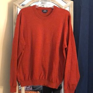 Copper orange Brooks Brothers wool sweater